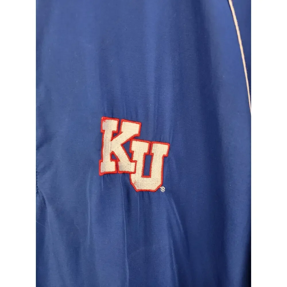 Adidas Men XL Kansas University Jayhawks NCAA 1/4 Zip Pullover Jacket Collegiate